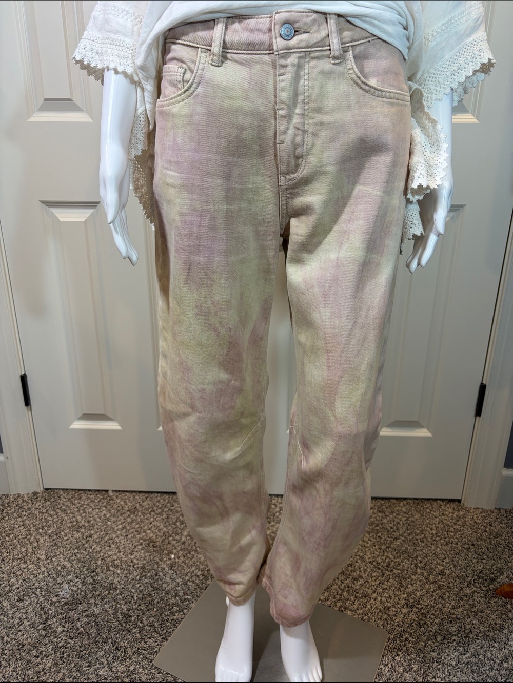 Pilcro Tie-Dye Boyfriend Jeans